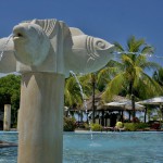 THE CRIMSON RESORT & SPA – MACTAN, CEBU – PHILIPPINES - Fish spraying water in the pool