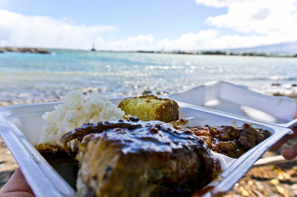 DIBS ON DA RIBS – MAUI, HI – USA - A perfect moment at the beach with some ribs