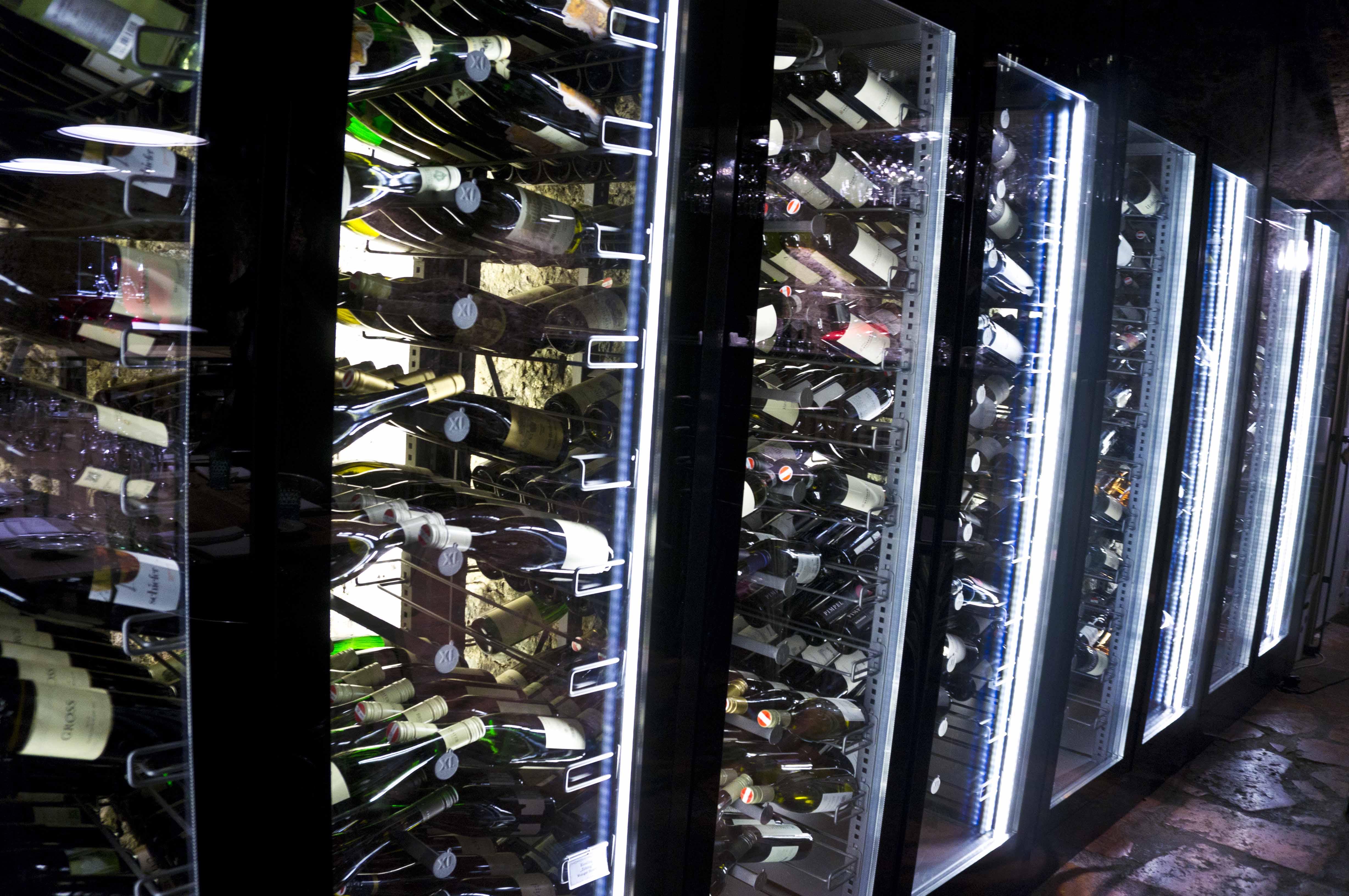 Arthotel Blaue Gans Salzburg - wine collection industrial design