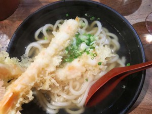 Udon noodles with Tempura Prawn